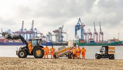#TeamOrange am Elbstrand