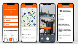 Handy mit der Oberfläche der App