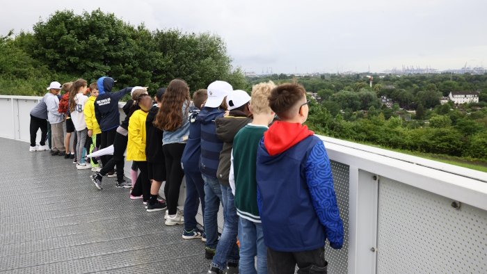 Schulklasse auf dem Horizontweg