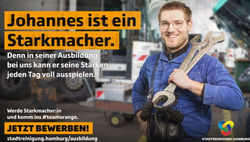 Stellenanzeigenmotiv Ausbildung zur Berufskraftfahrerin
